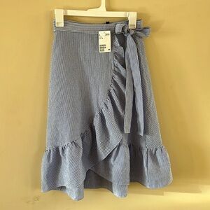 Crushed cotton wrap around skirt
